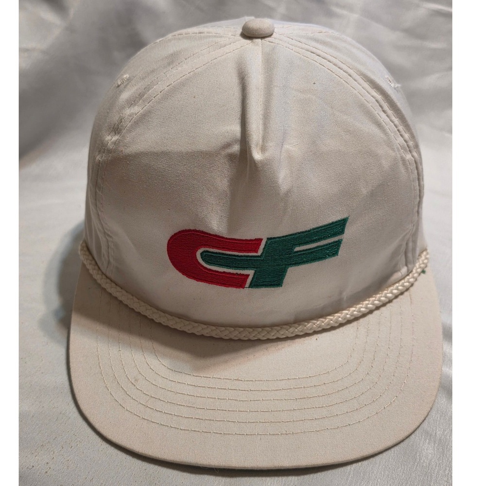 Vintage Tonkin CF Consolidated Freightways Rope Hat White Snapback‎ Trucker Cap